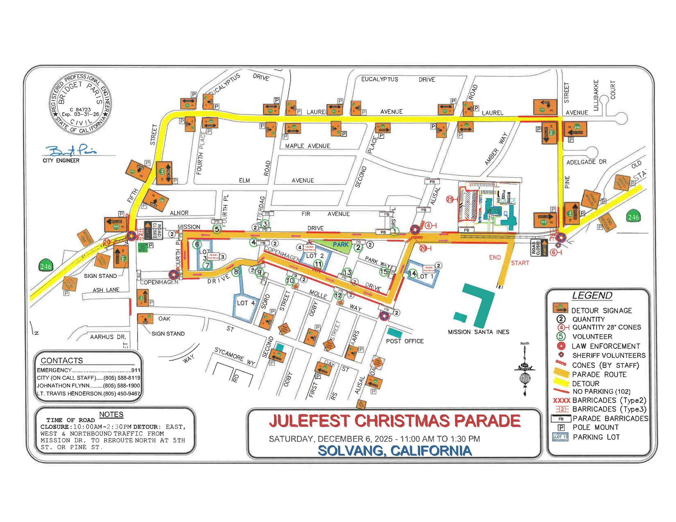Julefest Parade Route 2025
