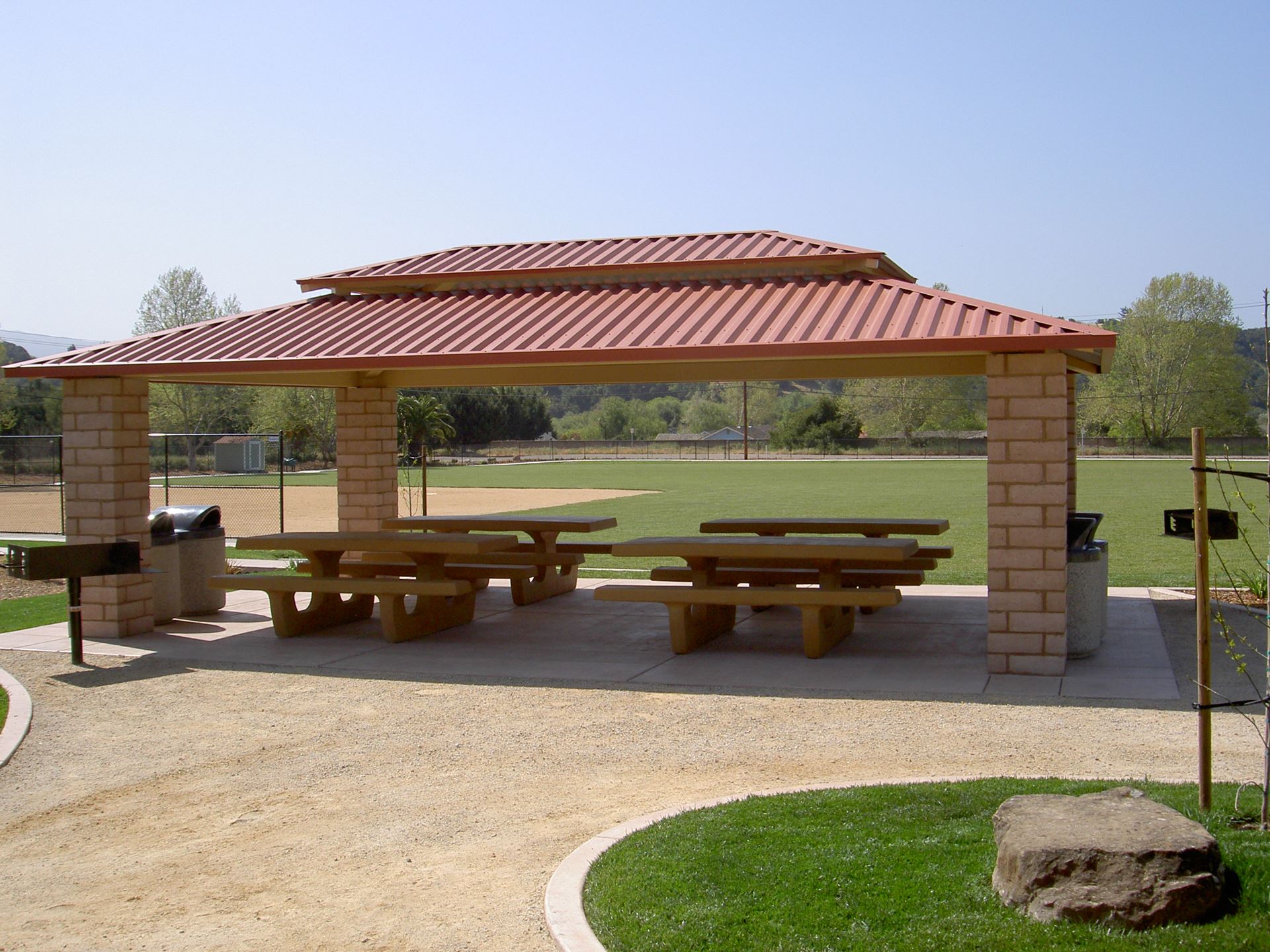 Sunny Fields covered seating area.